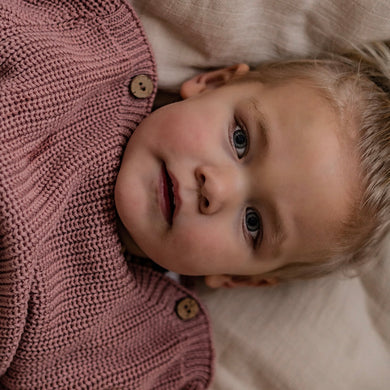 Organic Oversize Knit Pulli - Dusty Rose