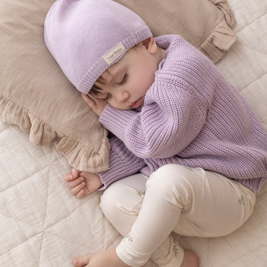 Organic Oversize Knit Pulli - lavender