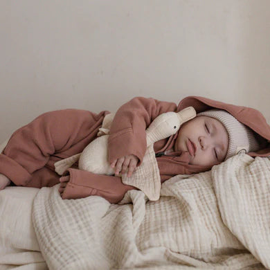 Organic Fleece Overall- dusty rose