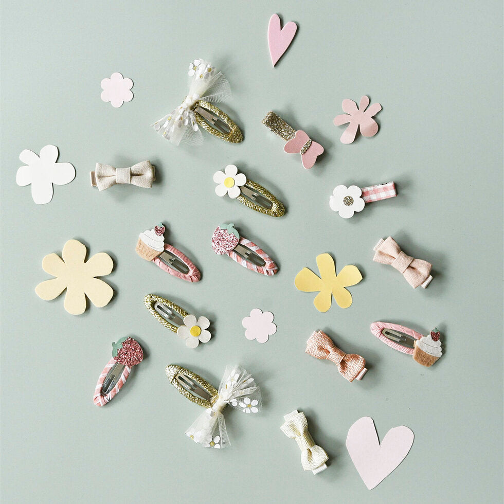 Daisy Tulle Bow Clips