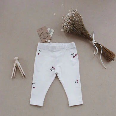 Organic Leggings - Pure Cherry