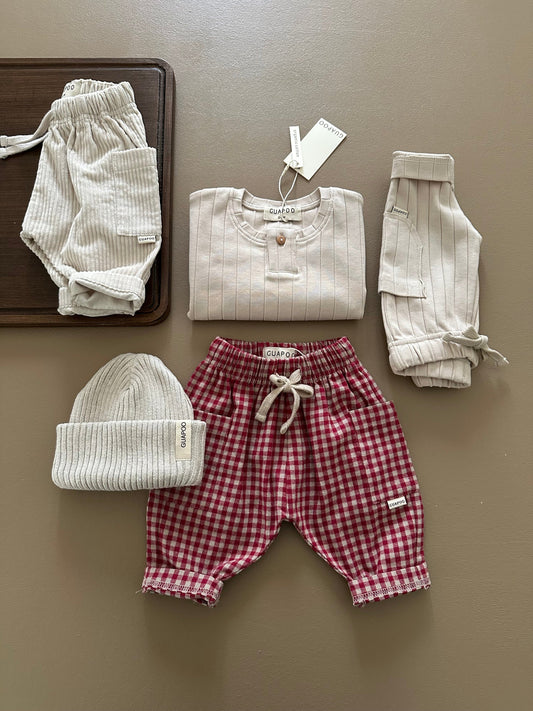 ROMEO PANTS BORDEAUX CHECK