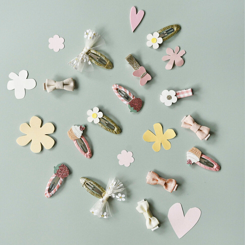 Daisy Tulle Bow Clips