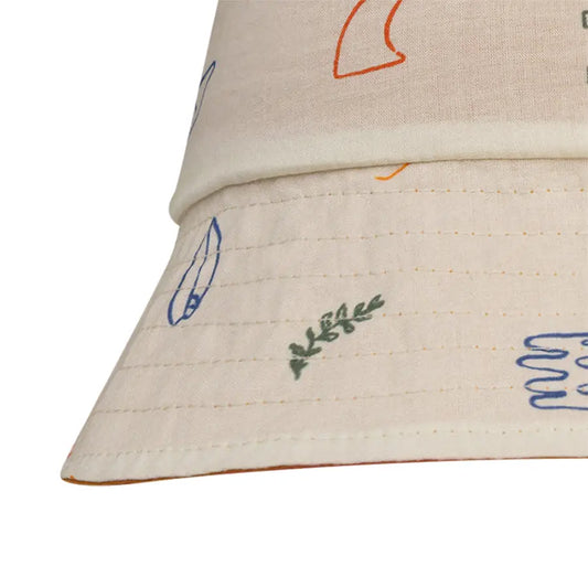 Sun Hat Reversible - Beige/Orange - Surfer
