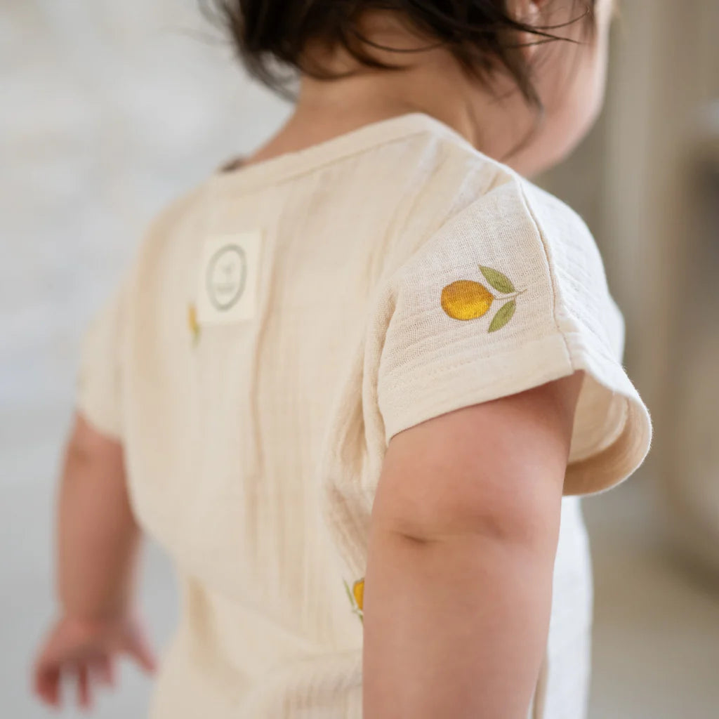Muslin Onesie - Pure Lemon