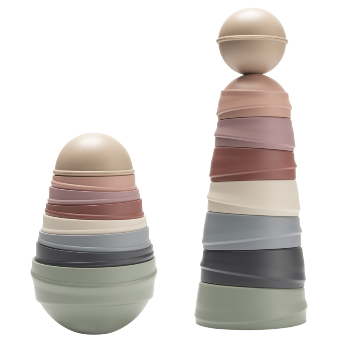 Bibs Wobbly Tower Pastel Rainbow