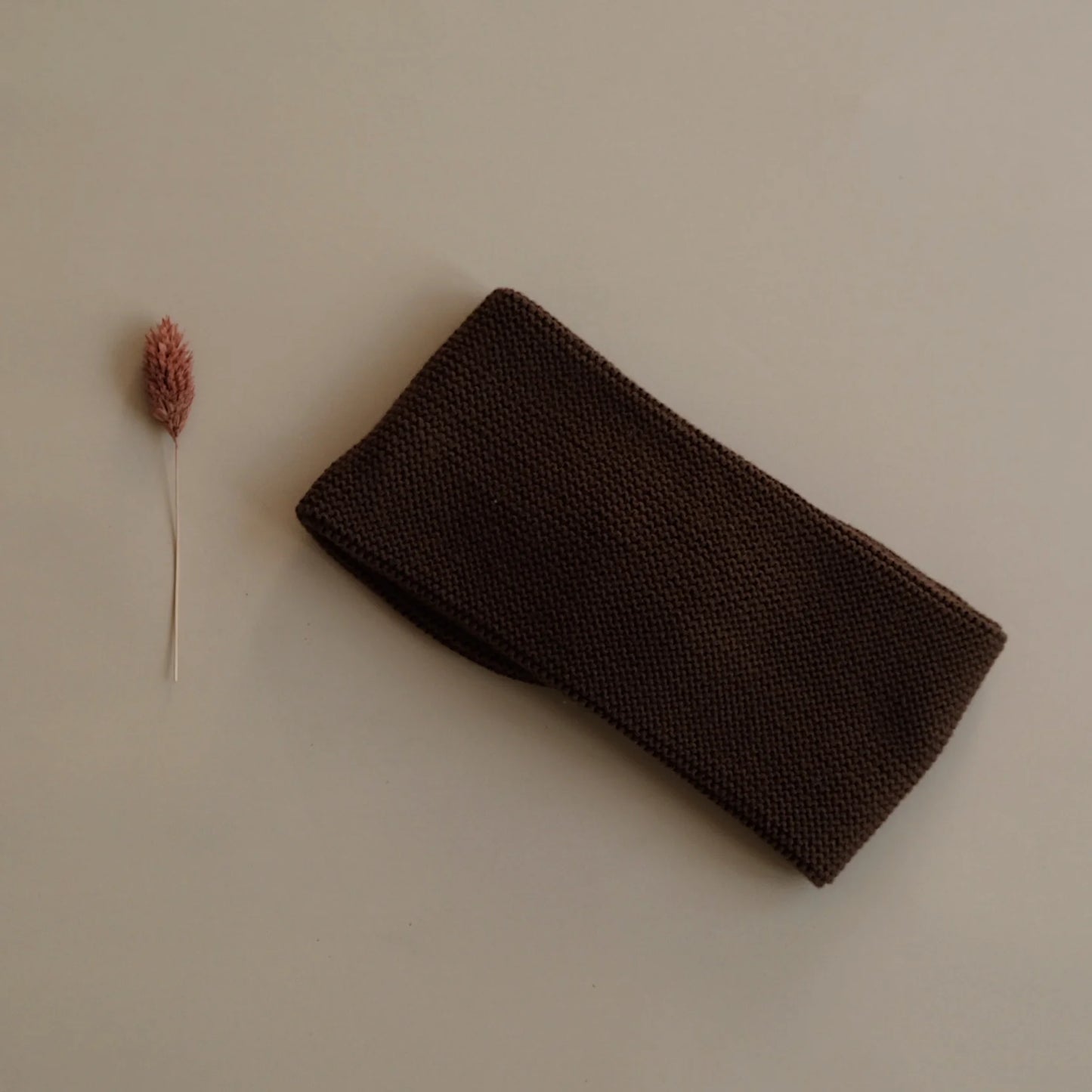 Organic Knit Headband - Chocolate Brown