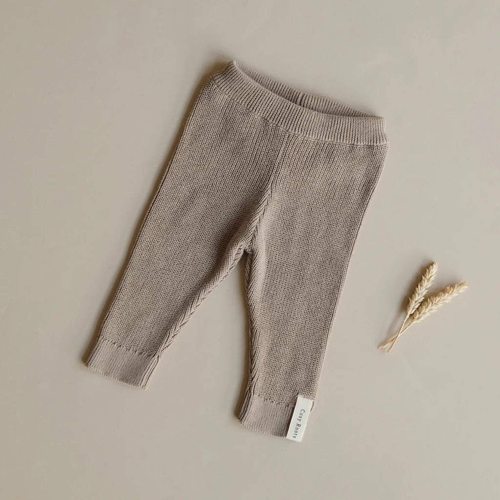 Organic Knit Legging- Caramel