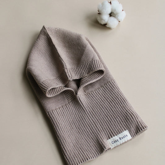 Organic Knit Balaclava - Caramel