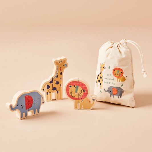 Just Bee Kids Set of Safari Puzzles Fsc