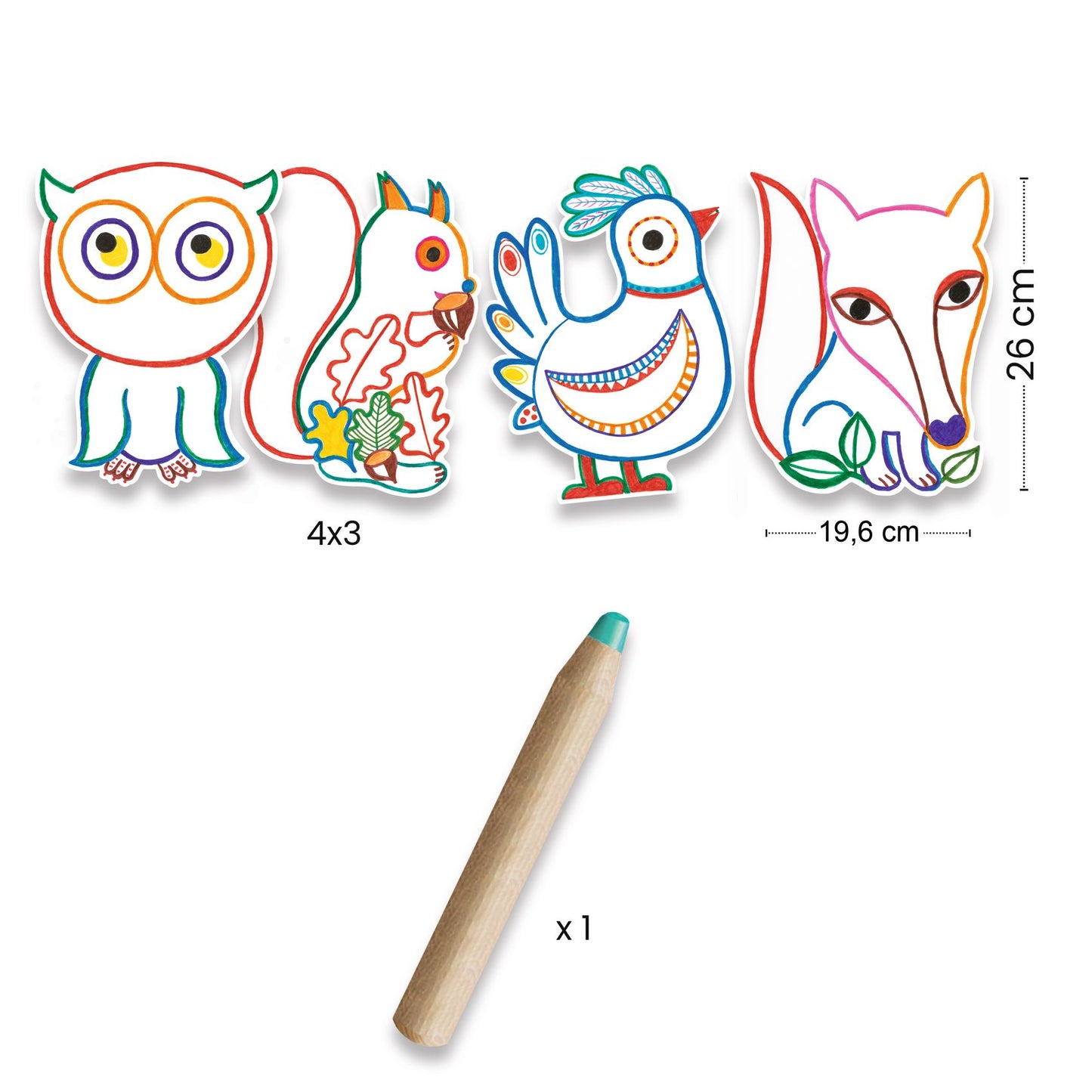 Djeco magic coloring animals in the forest