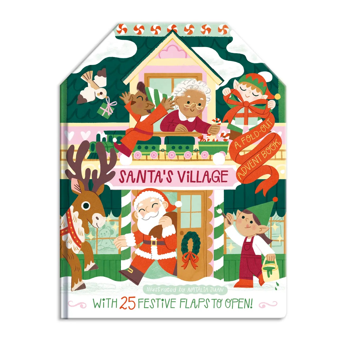 Christmas Concertina Book - Santa's Village