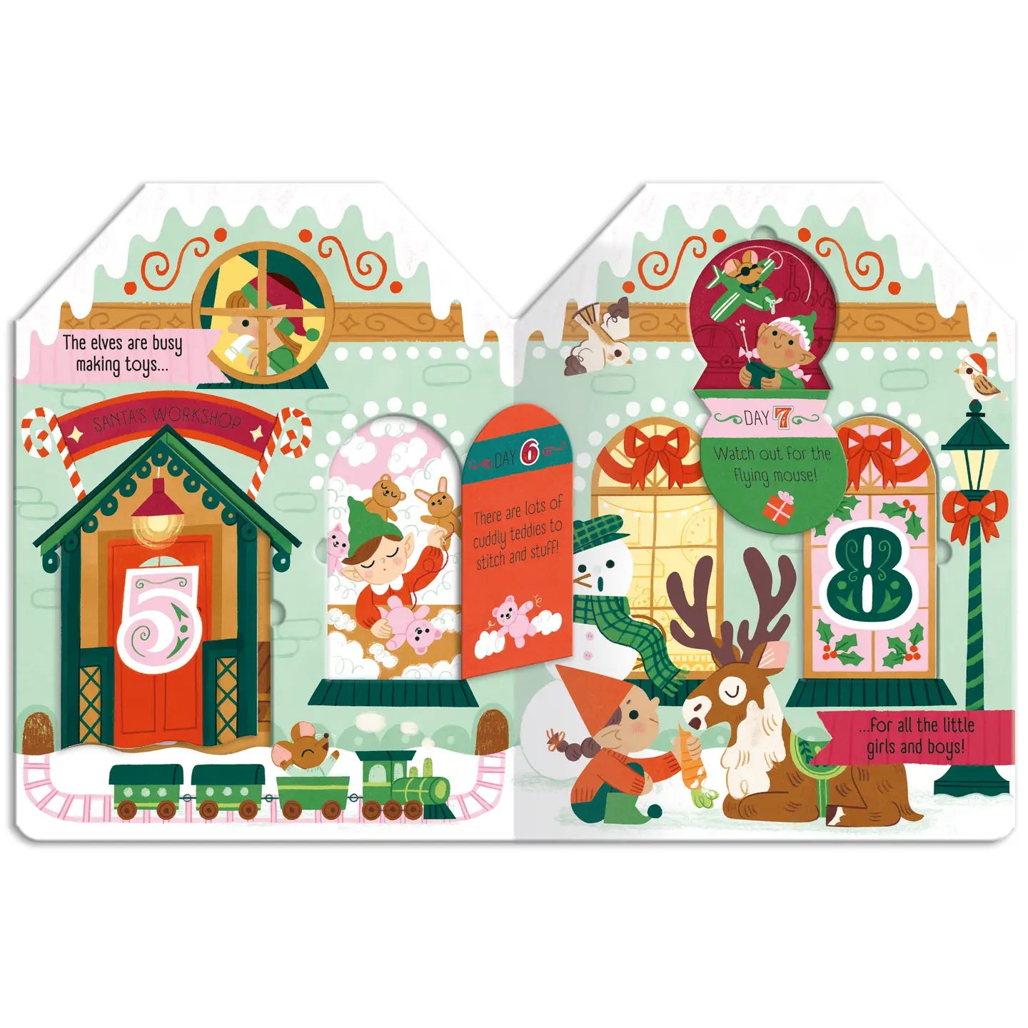 Christmas Concertina Book - Santa's Village
