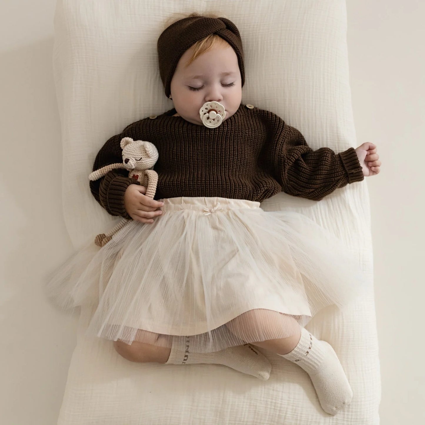 Organic Knit Headband - Chocolate Brown