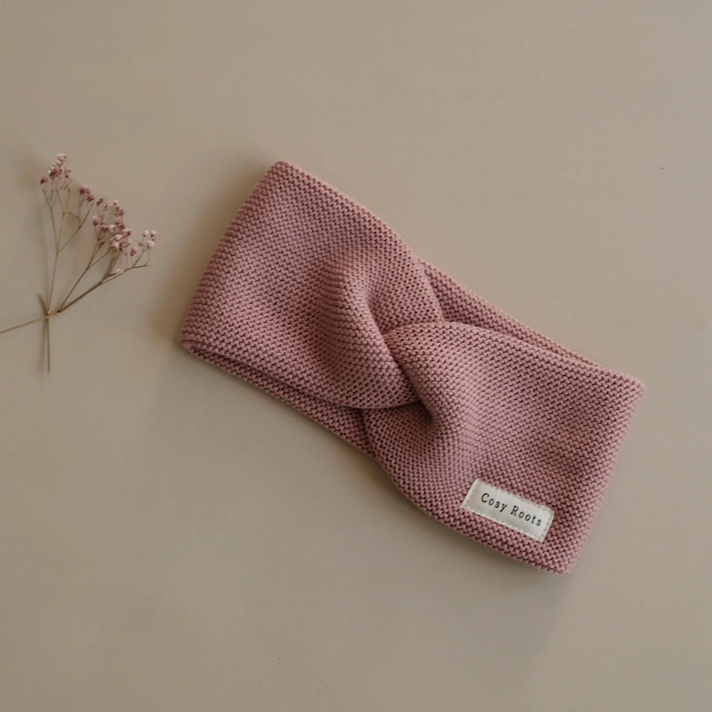 Organic Knit Headband - Dusty Rose