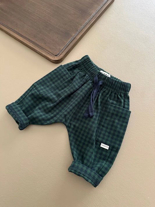 Romeo pants green check