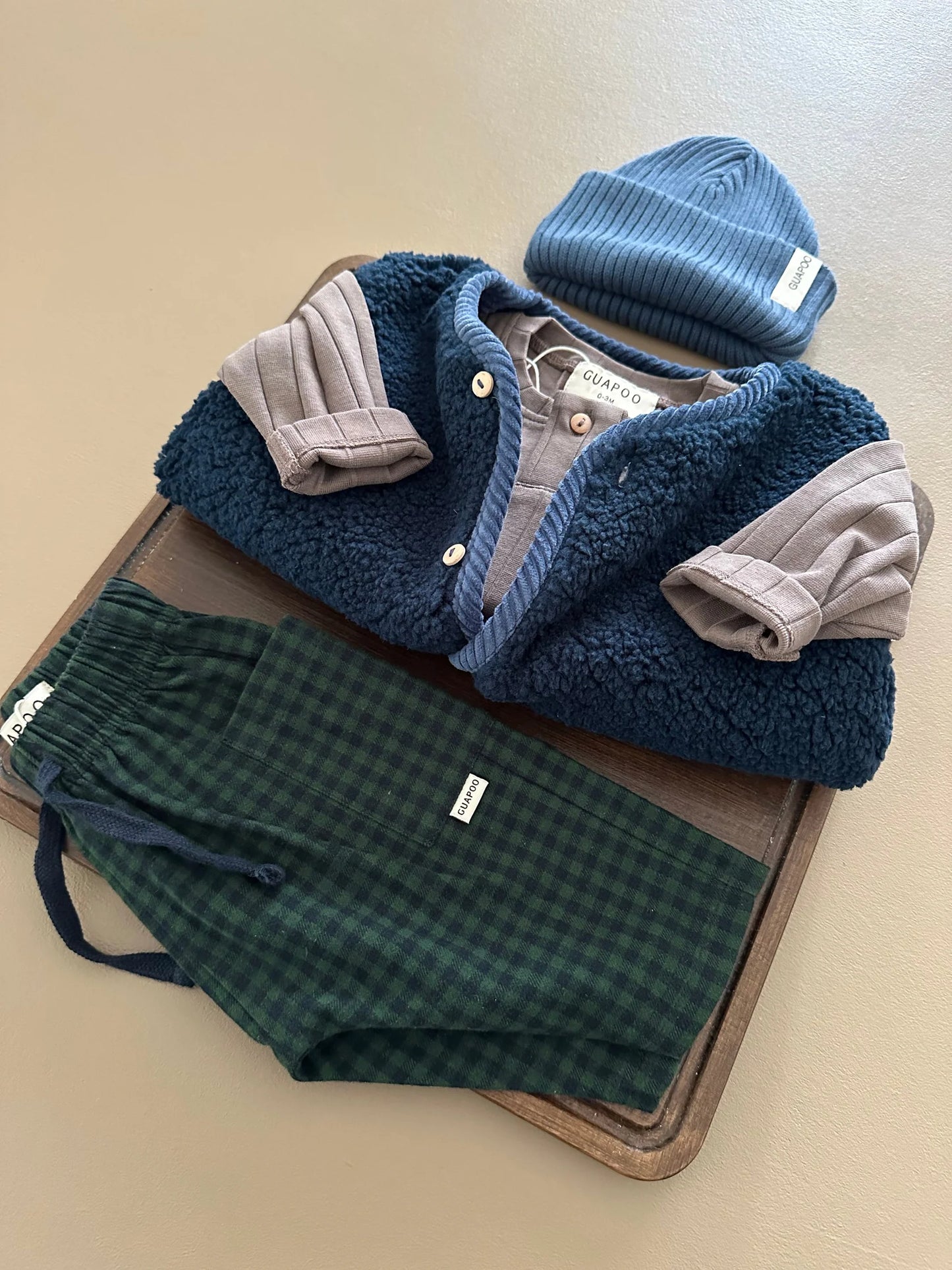 Romeo pants green check