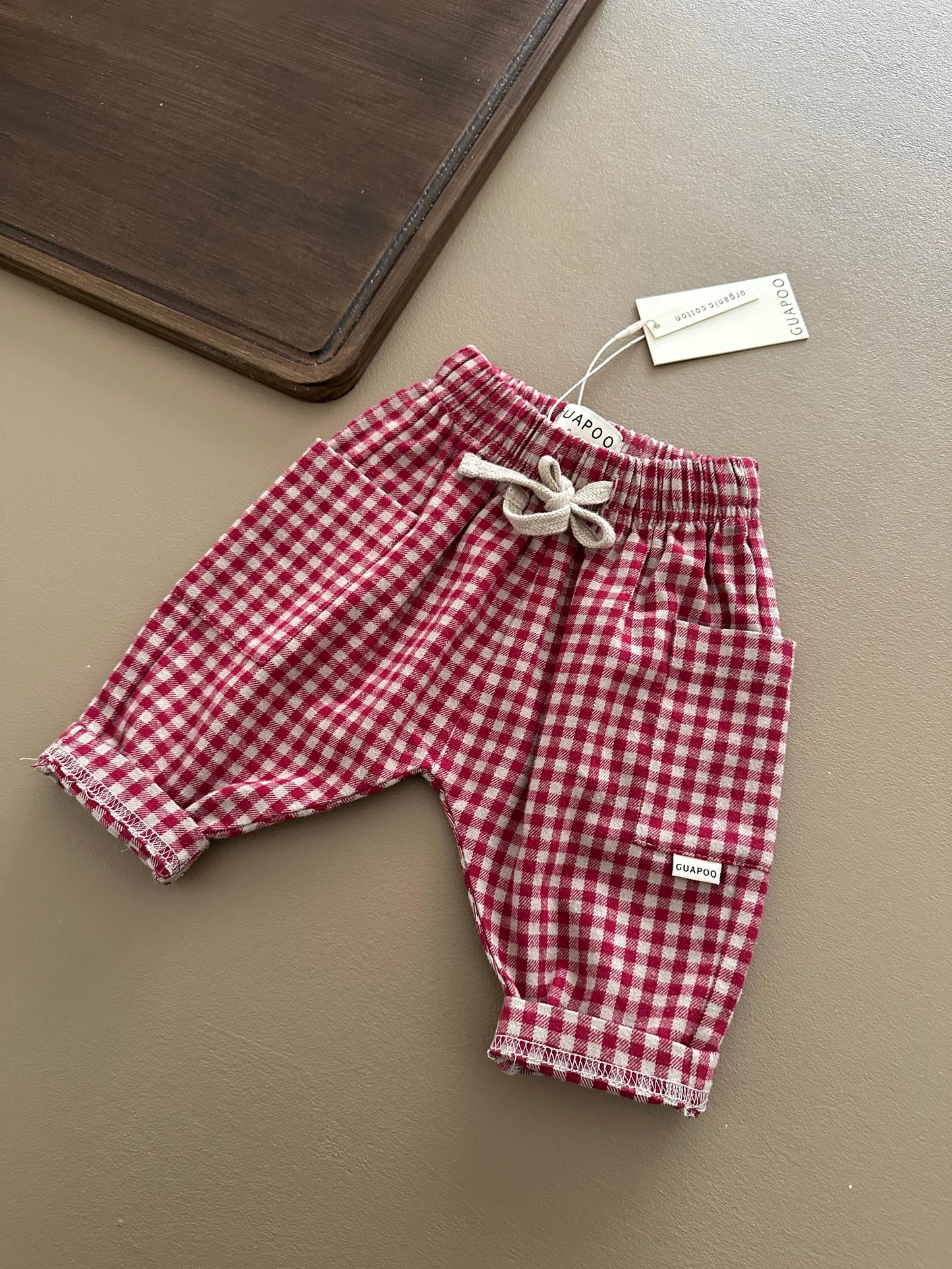 ROMEO PANTS BORDEAUX CHECK