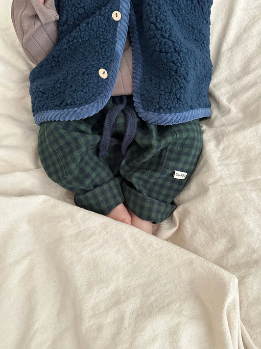 Romeo pants green check