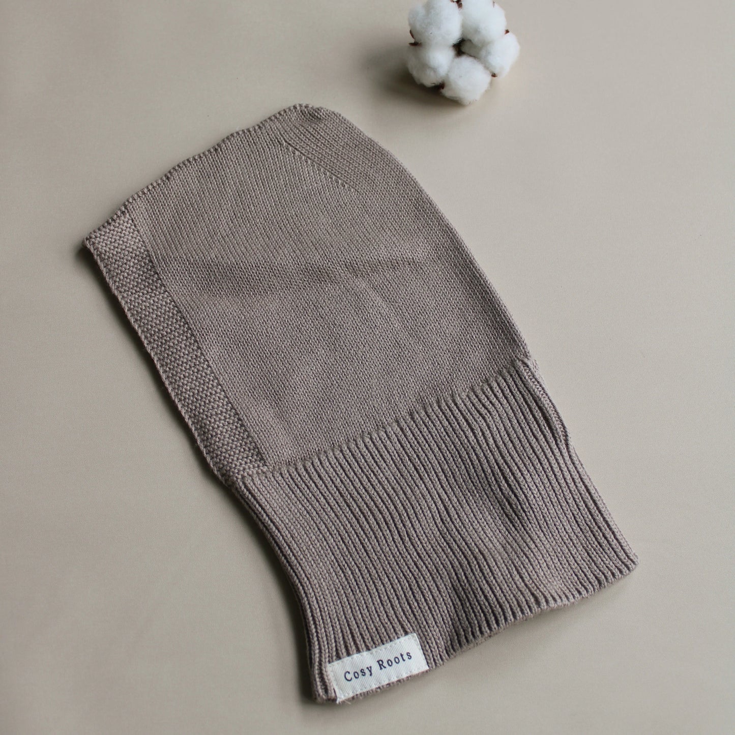 Organic Knit Balaclava - Caramel