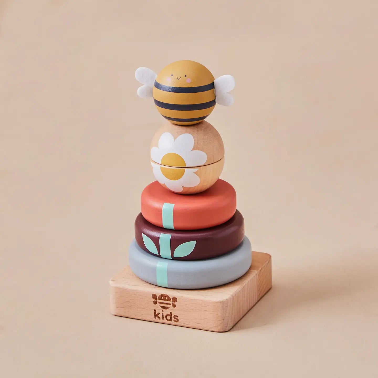 Wooden Bee Stacking Toy