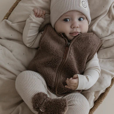 Organic Teddy Vest Mocha