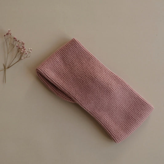 Organic Knit Headband - Dusty Rose