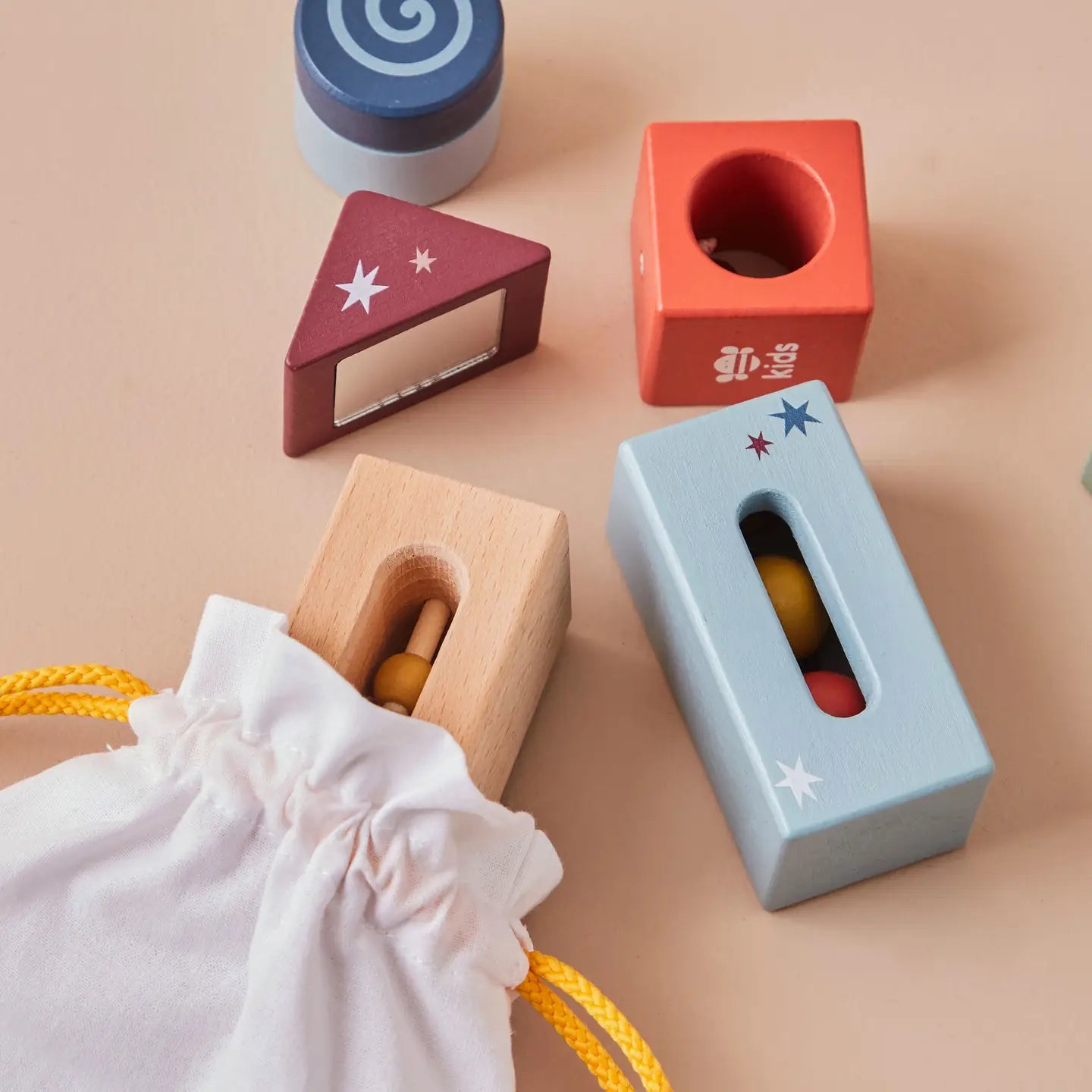 Wooden Sensory Blocks with Bag