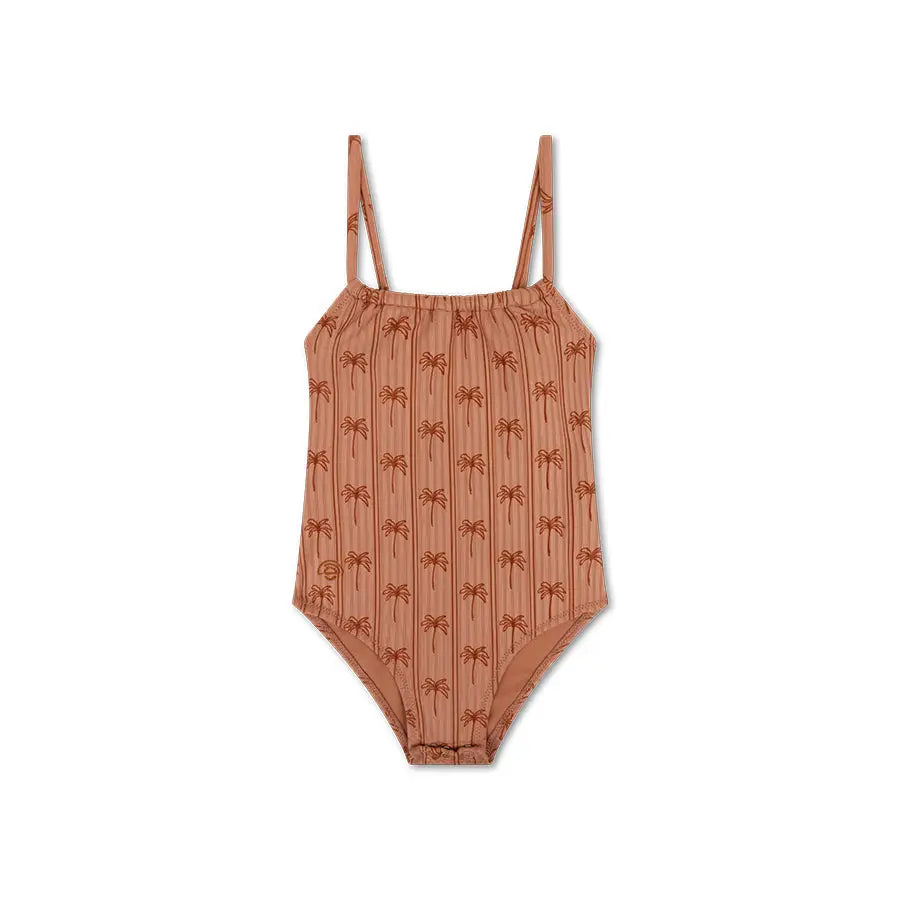 Swimsuit Girls Palm Stripe