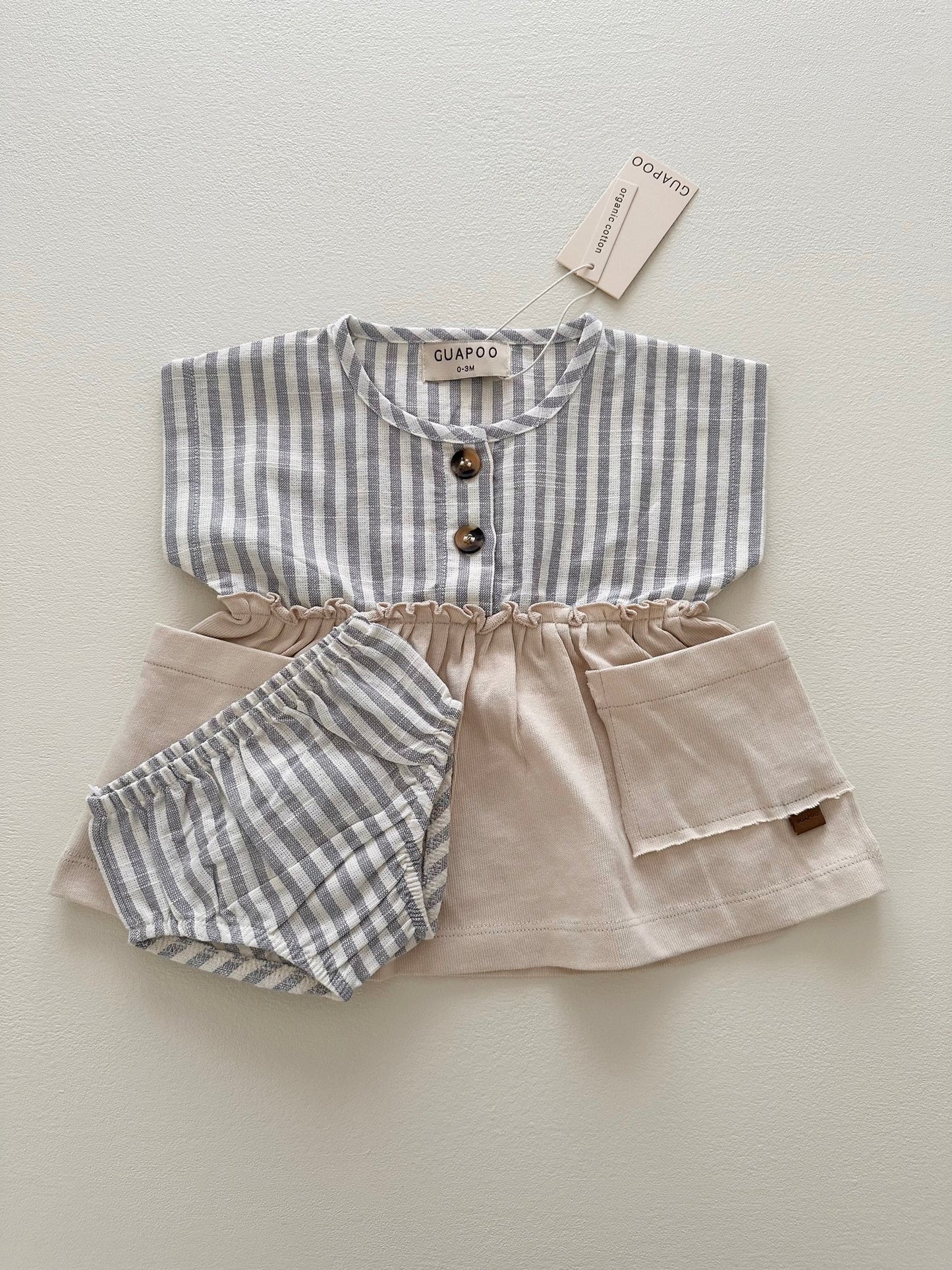 Summer dress smocky stripes
