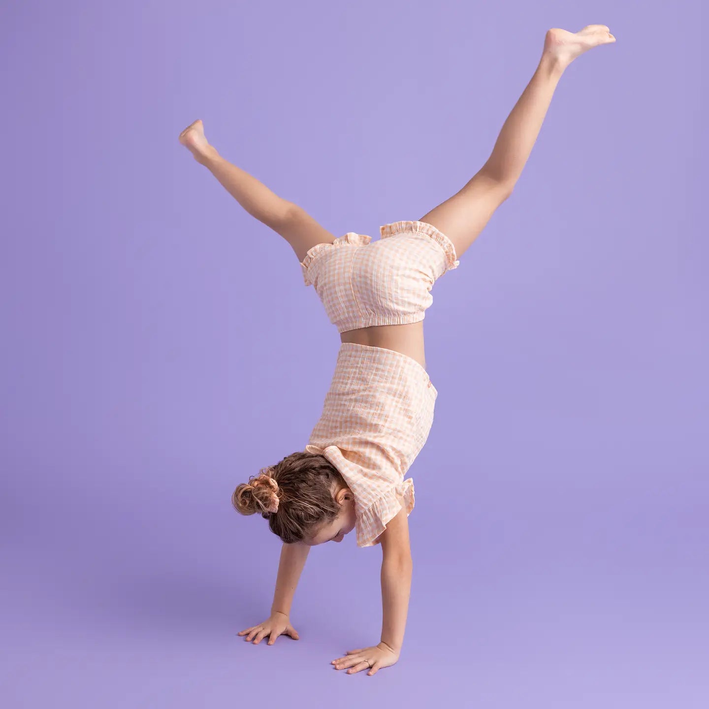 Beachwear Muslin Dress Sunset Grid
