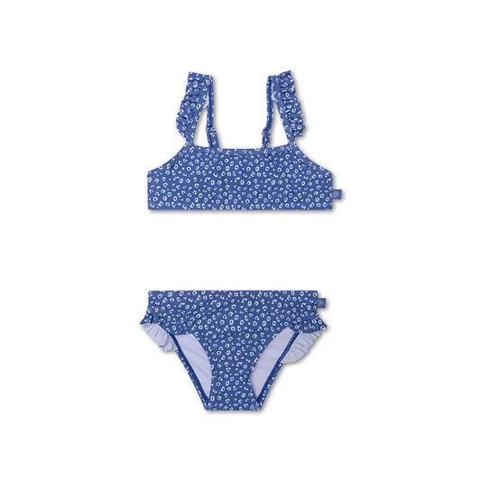 Kids Bikini Blue Leopard Print