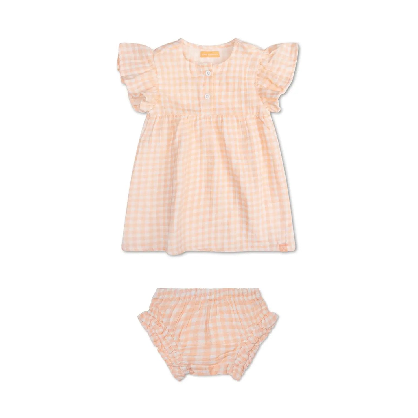Beachwear Muslin Dress Sunset Grid