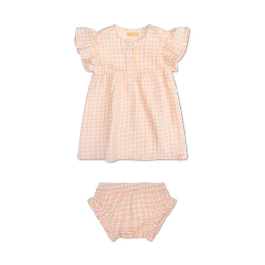 Beachwear Muslin Dress Sunset Grid