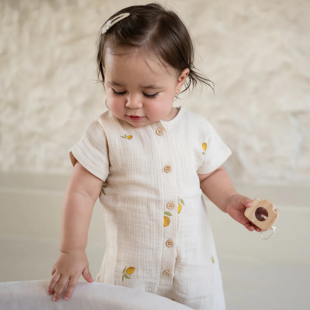Muslin Onesie - Pure Lemon