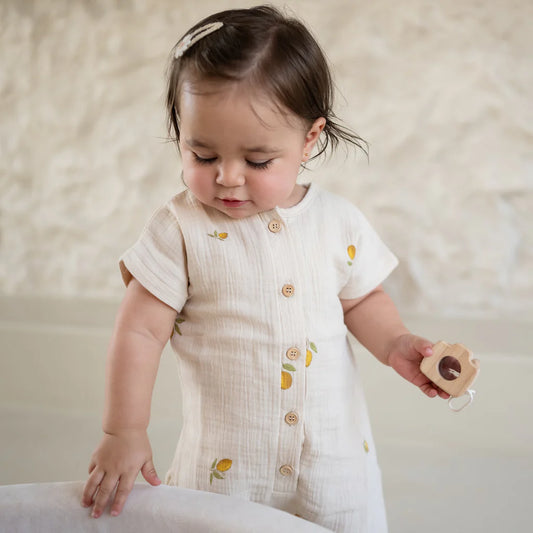 Muslin Onesie - Pure Lemon