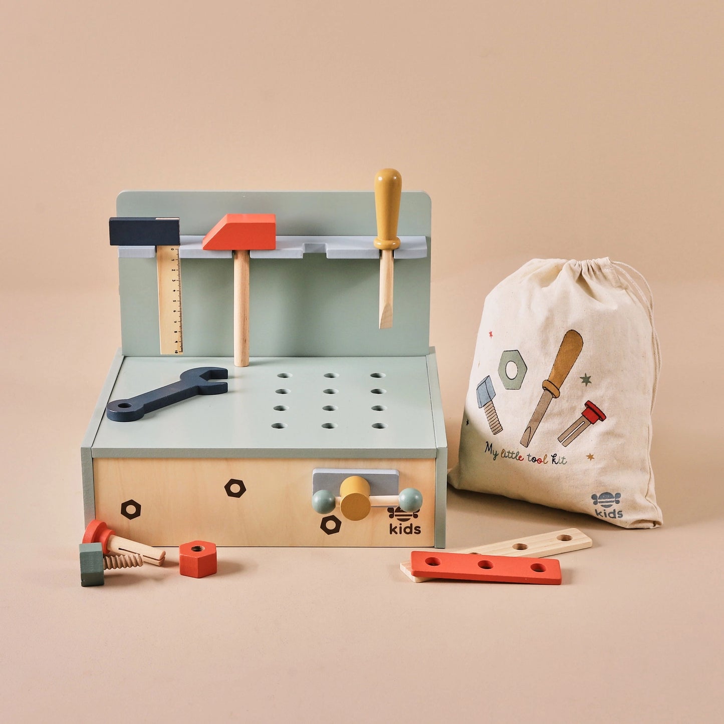 Just Bee Kids Wooden Tool Bench Fsc